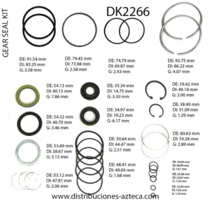 DK2266  Repuesto Caja Dirección Saginaw Chevrolet  rolet MD 91-98 Saginaw Doble Piston - Imagen 3