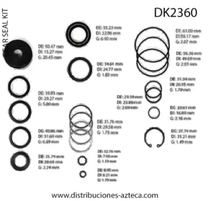 DK2360 Repuesto Caja Dirección 8461 Chevrolet Luv 94-00 NISSAN D22 08-10 - Imagen 2