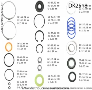 DK2518 Repuesto Cremallera Chevrolet Colorado 2Wd Gmc Canyon 4X2 (Z85) - Imagen 2