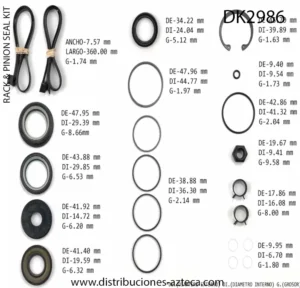 DK2986 Repuesto Cremallera Ford Explorer Mazda B2500 B3000 B4000 - Imagen 2